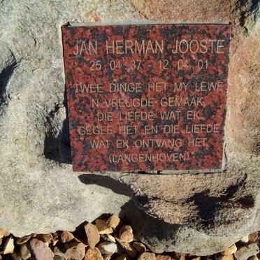 JOOSTE Jan Herman 1937-2001