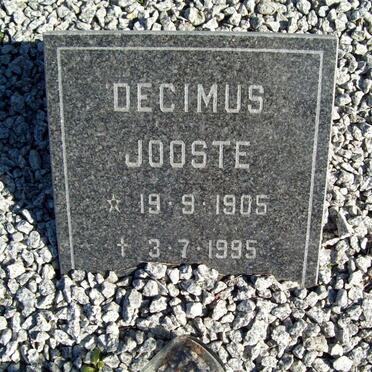 JOOSTE Decimus 1905-1995