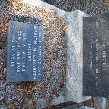 JACOBS Maria Johanna nee FOUCHE 1880-1970 :: JACOBS Marion M. Elizabeth 1913-1983