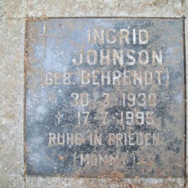 JOHNSON Ingrid nee BEHRENDT 1938-1995