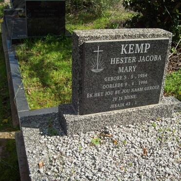 KEMP Hester Jacoba Mary 1954-1996
