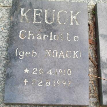 KEUCK Charlotte nee NOACK 1910-1997