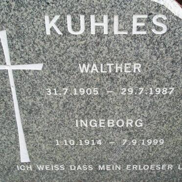 KUHLES Walther 1905-1987 &amp; Ingeborg 1914-1999
