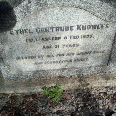 KNOWLES Ethel Gertrude -1937