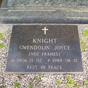 KNIGHT Gwendolin Joyce nee FRAMES 1906-1989