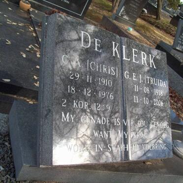 KLERK C.A. 1910-1976 &amp; G.E.J. 1918-2006