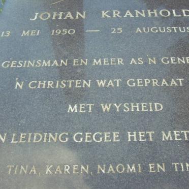 KRANHOLD Johan 1950-1991 &amp; Tina 1949-1993