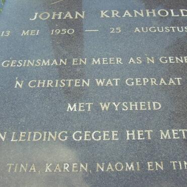 KRANHOLD Johan 1950-1991 &amp; Tina 1949-1993