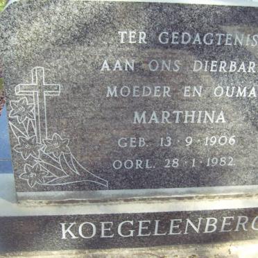 KOEGELENBERG Marthina 1906-1982