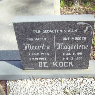 KOCK Mauritz, de 1905-1993 &amp; Magdelene 1911-1980