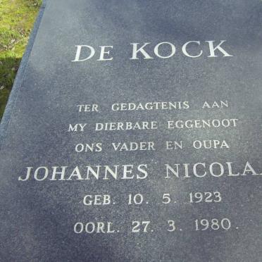 KOCK Johannes Nicolaas, de 1923-1980
