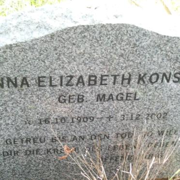 KONSTAM Anna Elizabeth nee MAGEL 1909-2002