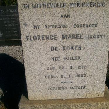 KOKER Florence Mabel, de nee FULLER 1912-1952