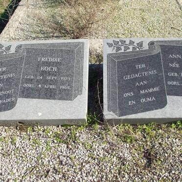 KOCH Freddie 1923-1965 &amp; Anna LOMBARD 1928-1971