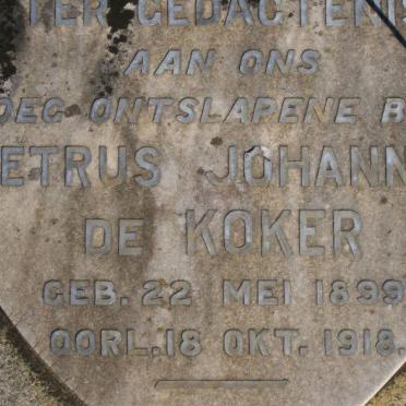 KOKER Petrus Johannes, de 1899-1918