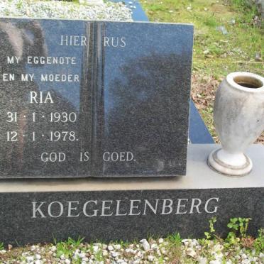 KOEGELENBERG Ria 1930-1978