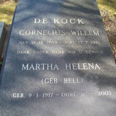 KOCK Cornelius Willem, de 1909-1981