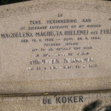 KOKER Theodorus Hermanus, de 1903-1957 &amp; Magdalena Magruita FULLER 1906-1944