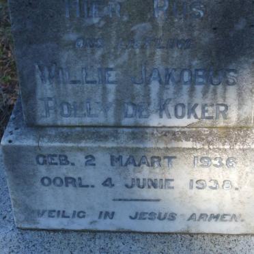 KOKER Willie Jacobus , de 1936-1938