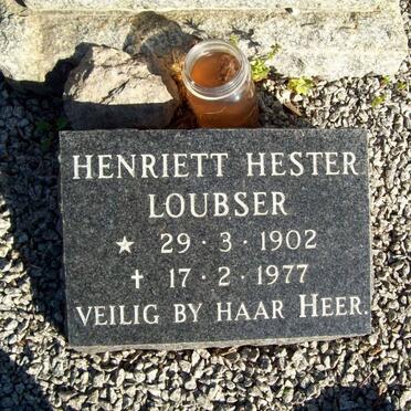 LOUBSER Henriett Hester 1902-1977