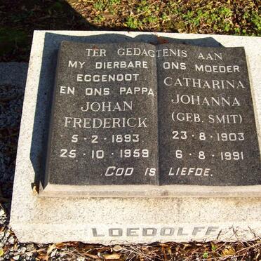LOEDOLFF Johan Frederick 1893-1959 &amp; Catharina Johanna SMIT 1903-1991