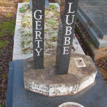 LUBBE Gerty 1907-1987