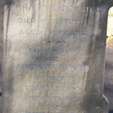 LIESCHING Gerhard -1917 &amp; Annie Maria BURNARD -1937