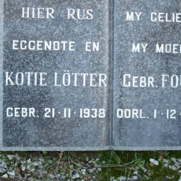 LOTTER Kotie nee FOURIE 1938-1963