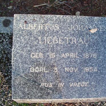 LIEBETRAU Albertus Johannes 1876-1954