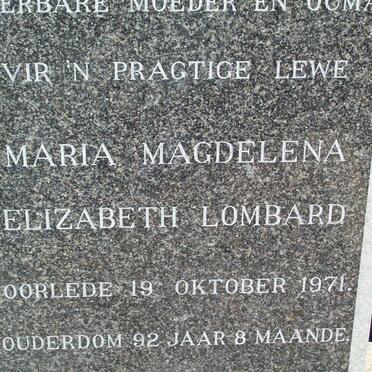 LOMBARD Maria Magdalena Elizabeth -1971