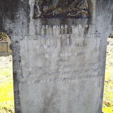 LOTZ Josephus Petrus 184?-1918