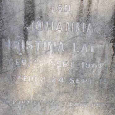 LATSKY Johanna Christina 1908-191?