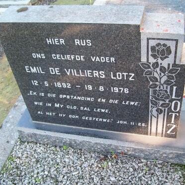 LOTZ Emil de Villiers 1892-1976