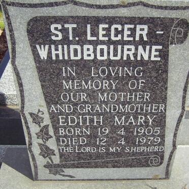LEGER-WHIDBOURNE Edith Mary, St. 1905-1979