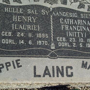 LAING Henry 1895-1970 &amp; Catharina Francina 1903-1993