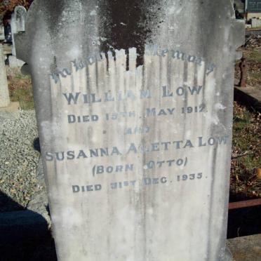 LOW William -1917 &amp; Susanna Aletta OTTO -1935