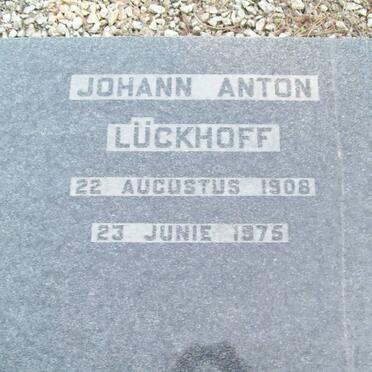 LUCKHOFF Johann Anton 1908-1975