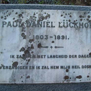 LUCKHOFF Paul Daniel 1803-1891