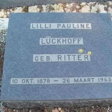 LUCKHOFF Lilli Pauline nee RITTER 1878-1963
