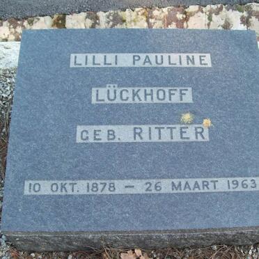 LUCKHOFF Lilli Pauline nee RITTER 1878-1963