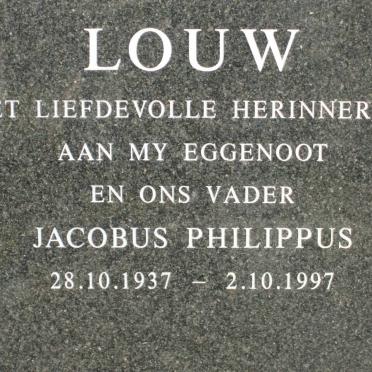 LOUW Jacobus Philippus 1937-1997
