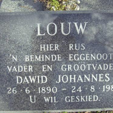 LOUW Dawid Johannes 1890-1983