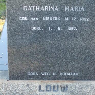 LOUW Catharina Maria nee VAN NIEKERK 1892-1967