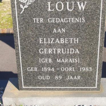 LOUW Elizabeth Gertruida nee MARAIS 1894-1983