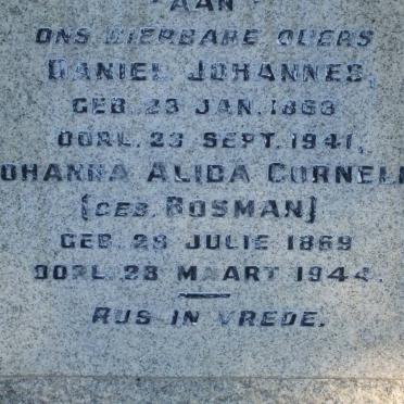 LOUW Daniel Johannes 1863-1941 &amp; Johanna Alida Cornelia BOSMAN 1869-1944
