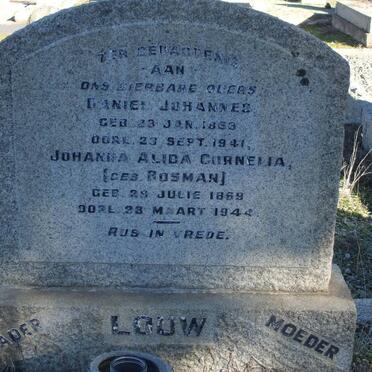 LOUW Daniel Johannes 1863-1941 &amp; Johanna Alida Cornelia BOSMAN 1869-1944_1
