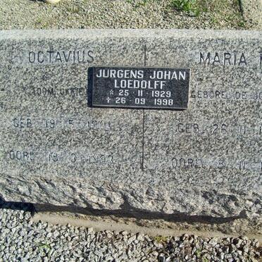 LOEDOLFF Octavius 1901-1993 :: LOEDOLFF Maria M. nee DE JONGH 1890-1958 :: LOEDOLFF Jurgens Johan 1929-1998