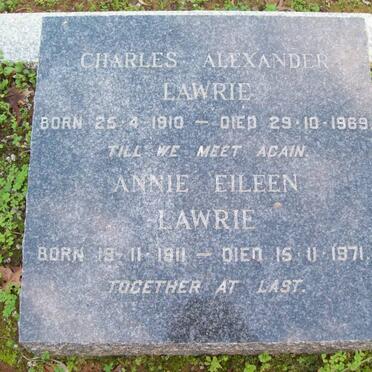 LAWRIE Charles Alexander 1910-1969 &amp; Annie Eileen 1911-1971