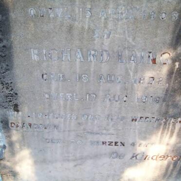 LAING Richard 1832-1918 &amp; Gesina LAUBSCHER 1833-1909