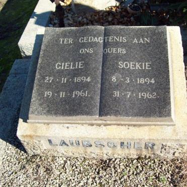 LAUBSCHER Gielie 1894-1961 &amp; Soekie 1894-1962